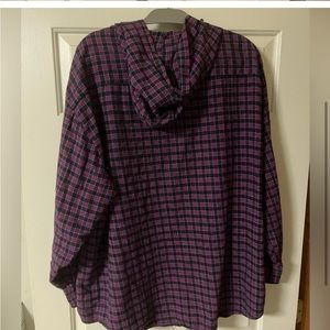 Oversized Plaid Hoodie